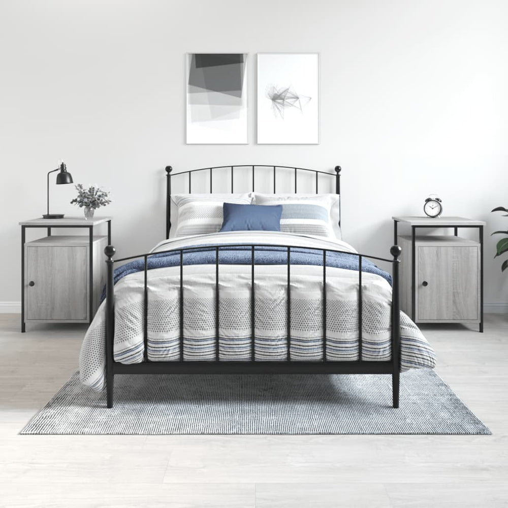Nachtkastjes 2 st 40x42x60 cm bewerkt hout grijs sonoma eiken MeubelReus