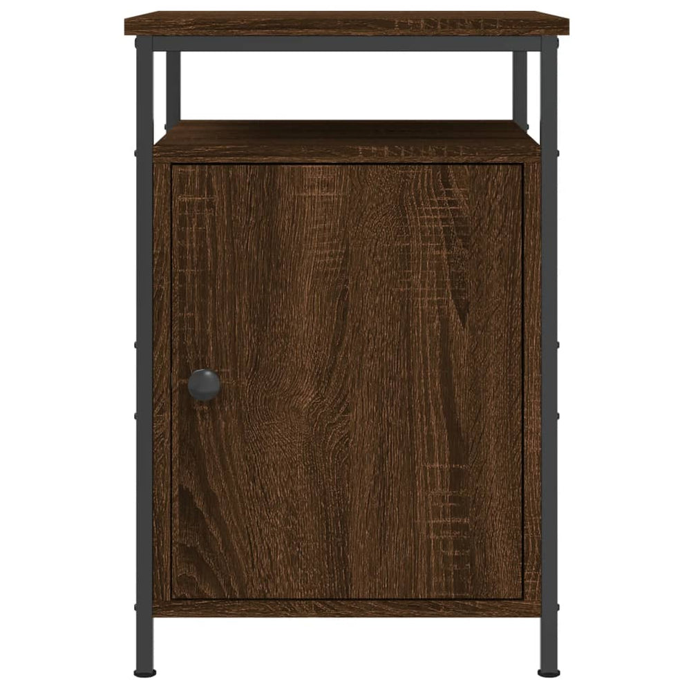 Nachtkastje 40x42x60 cm bewerkt hout bruin eikenkleur MeubelReus