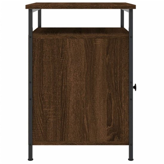 Nachtkastje 40x42x60 cm bewerkt hout bruin eikenkleur MeubelReus
