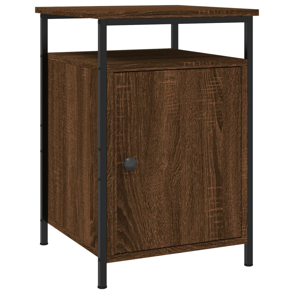 Nachtkastjes 2 st 40x42x60 cm bewerkt hout bruin eikenkleur MeubelReus