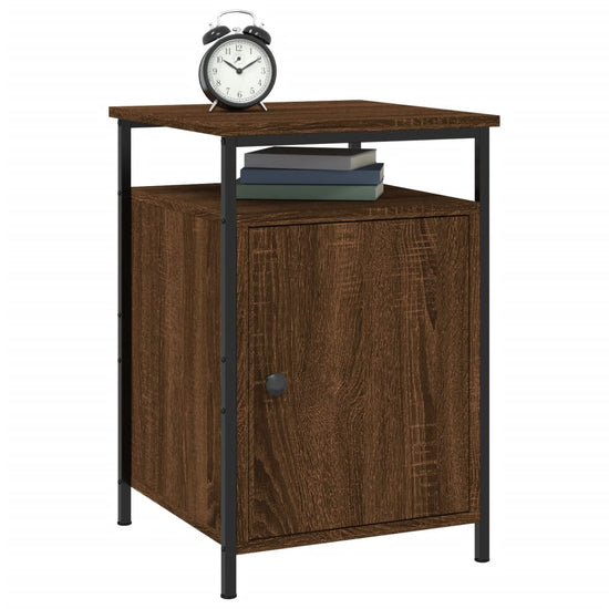 Nachtkastjes 2 st 40x42x60 cm bewerkt hout bruin eikenkleur MeubelReus