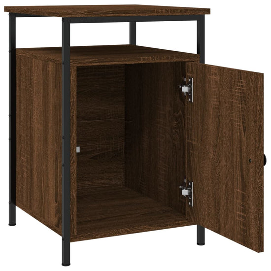 Nachtkastjes 2 st 40x42x60 cm bewerkt hout bruin eikenkleur MeubelReus