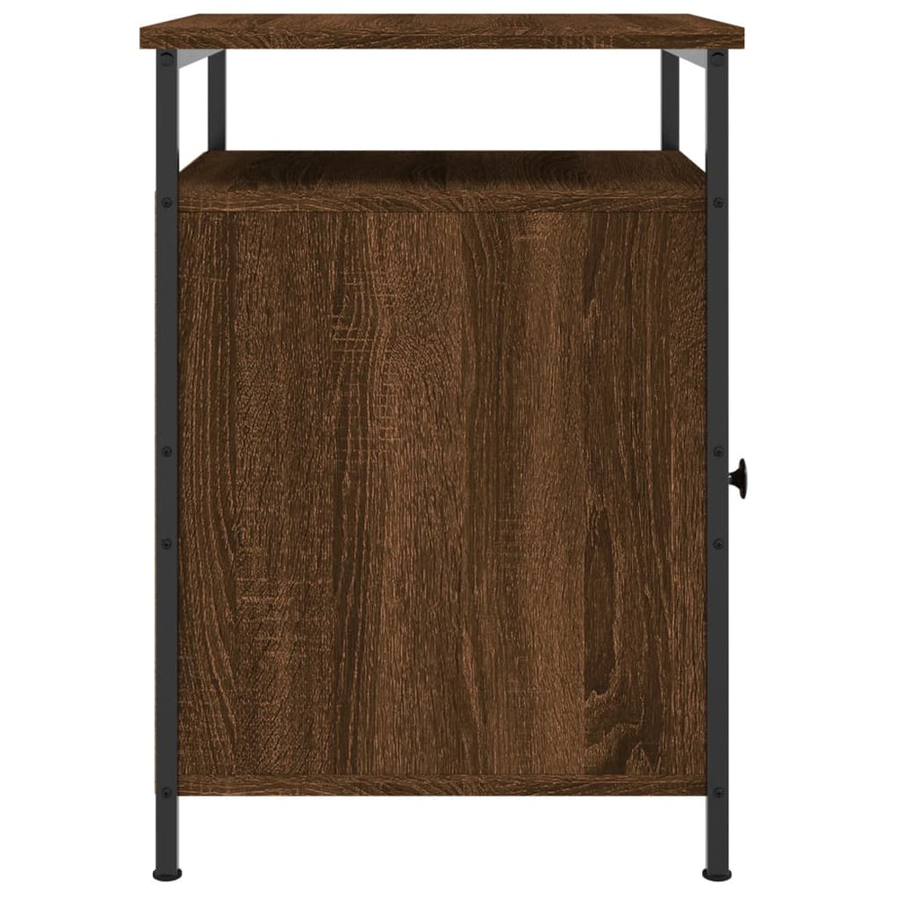 Nachtkastjes 2 st 40x42x60 cm bewerkt hout bruin eikenkleur MeubelReus