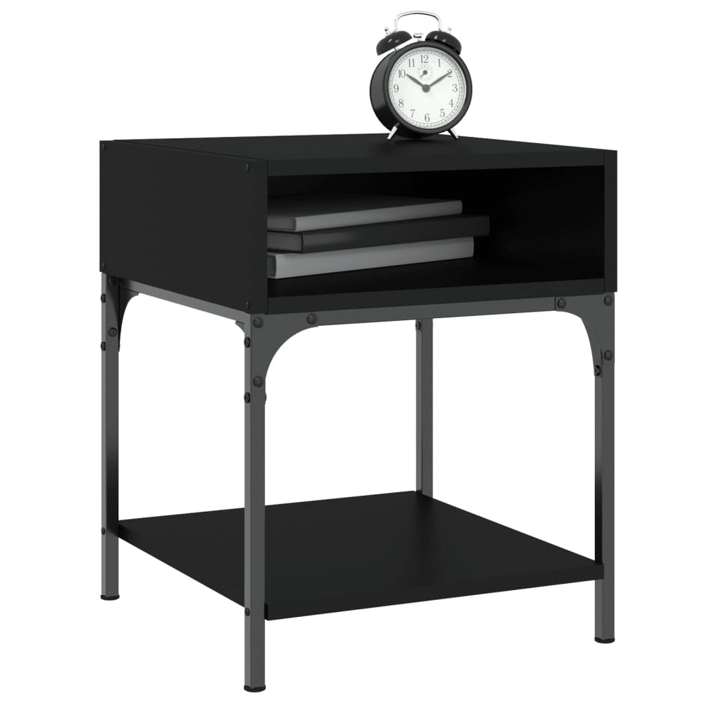 Nachtkastjes 2 st 40x41x50 cm bewerkt hout zwart MeubelReus
