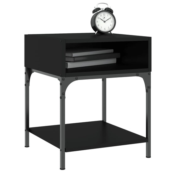 Nachtkastjes 2 st 40x41x50 cm bewerkt hout zwart MeubelReus