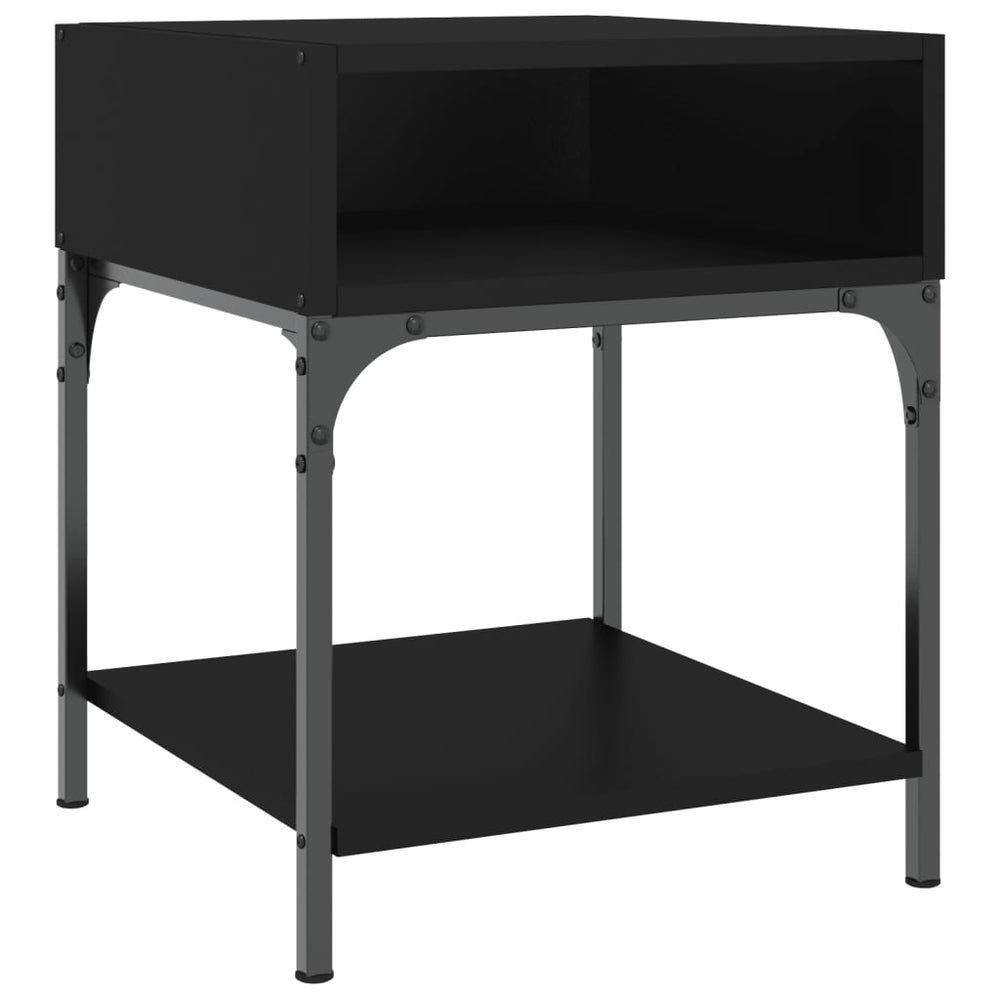 Nachtkastjes 2 st 40x41x50 cm bewerkt hout zwart MeubelReus