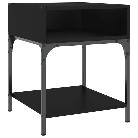 Nachtkastjes 2 st 40x41x50 cm bewerkt hout zwart MeubelReus