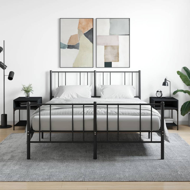 Nachtkastjes 2 st 40x41x50 cm bewerkt hout zwart MeubelReus
