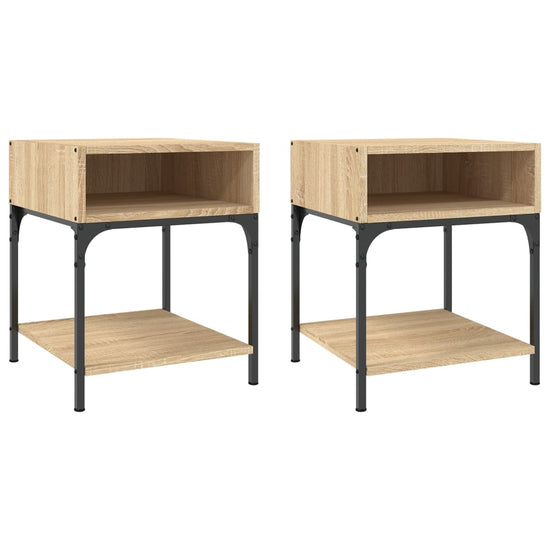 Nachtkastjes 2 st 40x41x50 cm bewerkt hout sonoma eikenkleurig MeubelReus