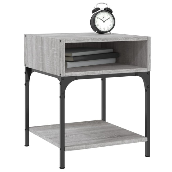 Nachtkastjes 2 st 40x41x50 cm bewerkt hout grijs sonoma eiken MeubelReus