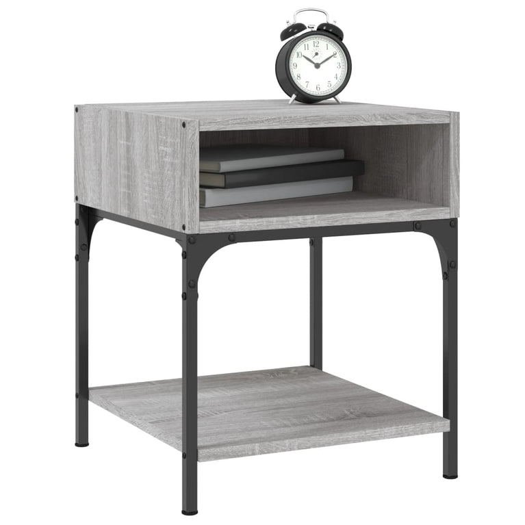 Nachtkastjes 2 st 40x41x50 cm bewerkt hout grijs sonoma eiken MeubelReus