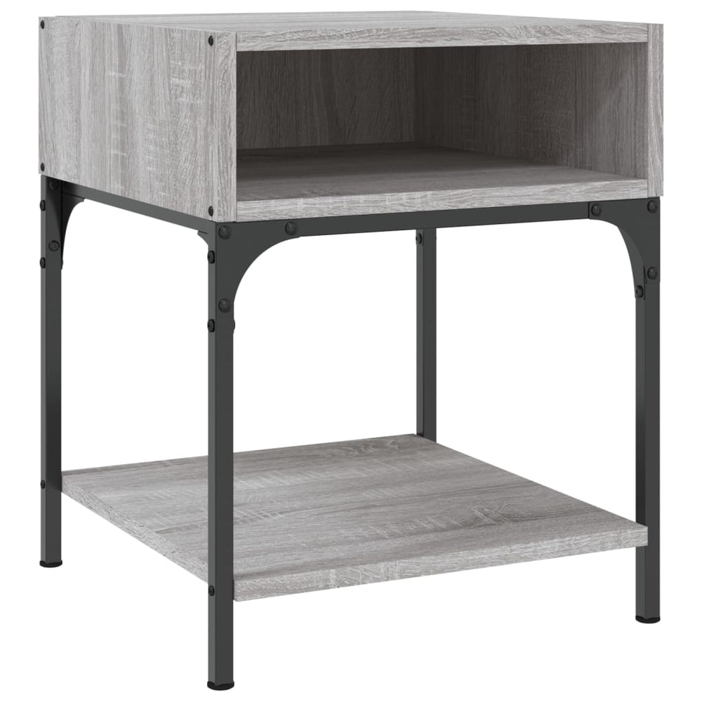 Nachtkastjes 2 st 40x41x50 cm bewerkt hout grijs sonoma eiken MeubelReus