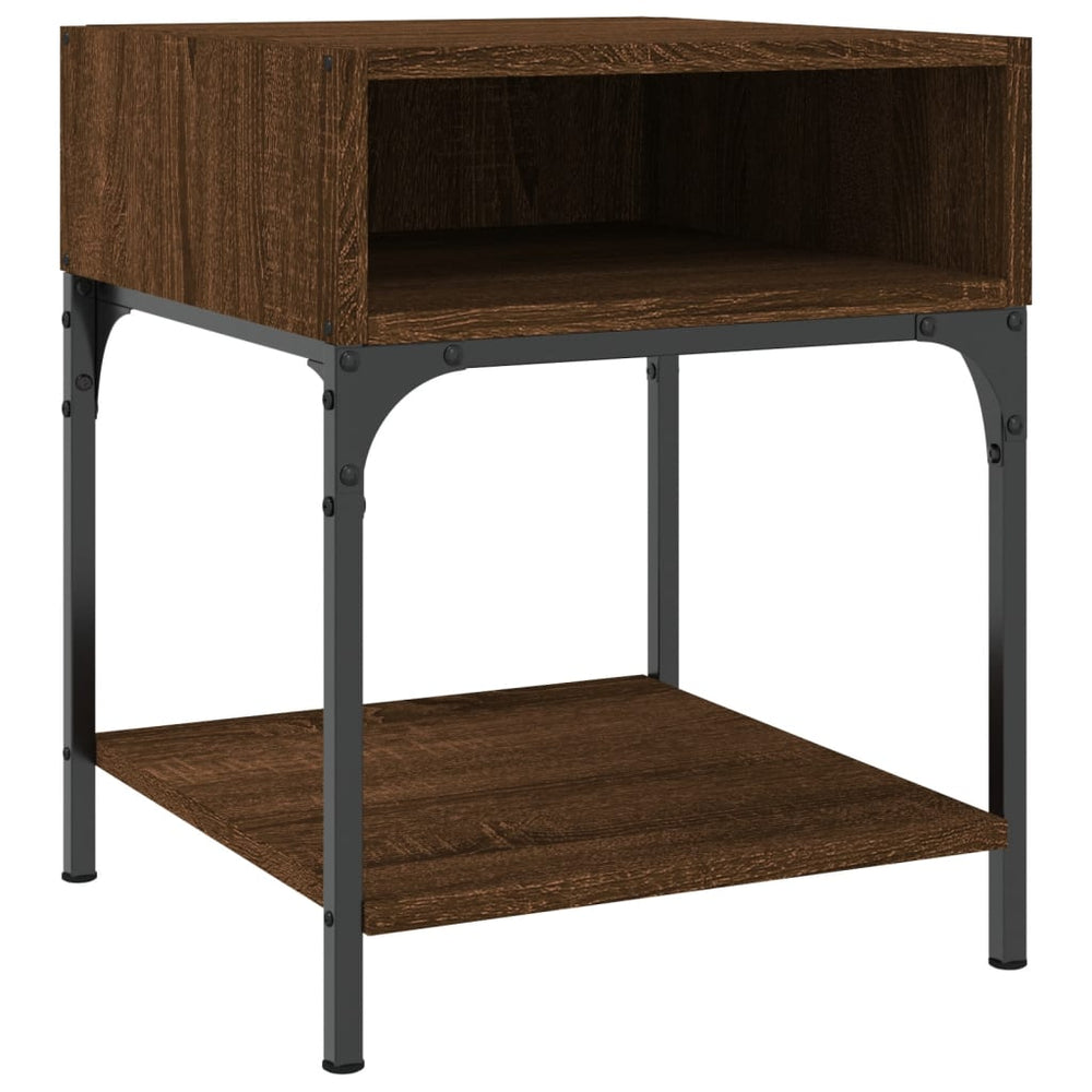 Nachtkastjes 2 st 40x41x50 cm bewerkt hout bruin eikenkleur MeubelReus