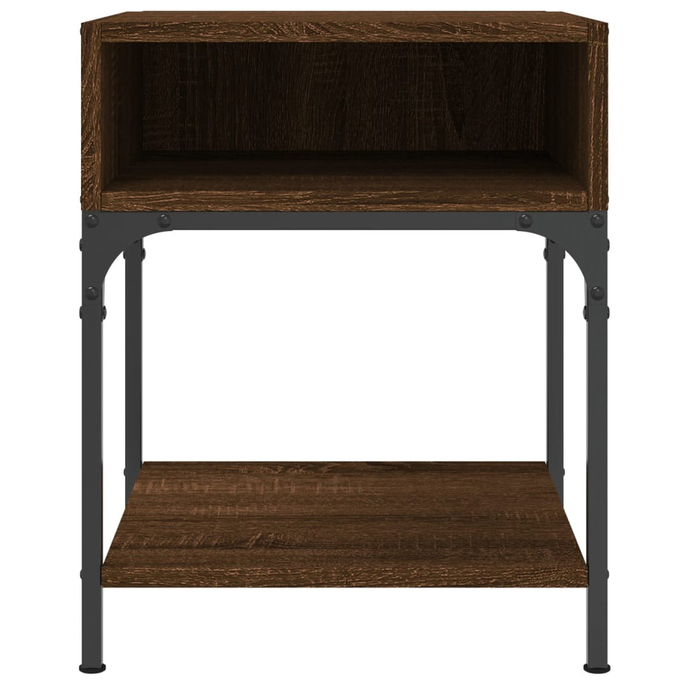Nachtkastjes 2 st 40x41x50 cm bewerkt hout bruin eikenkleur MeubelReus