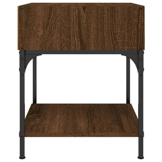 Nachtkastjes 2 st 40x41x50 cm bewerkt hout bruin eikenkleur MeubelReus