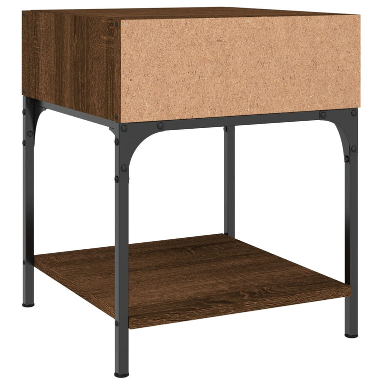 Nachtkastjes 2 st 40x41x50 cm bewerkt hout bruin eikenkleur MeubelReus