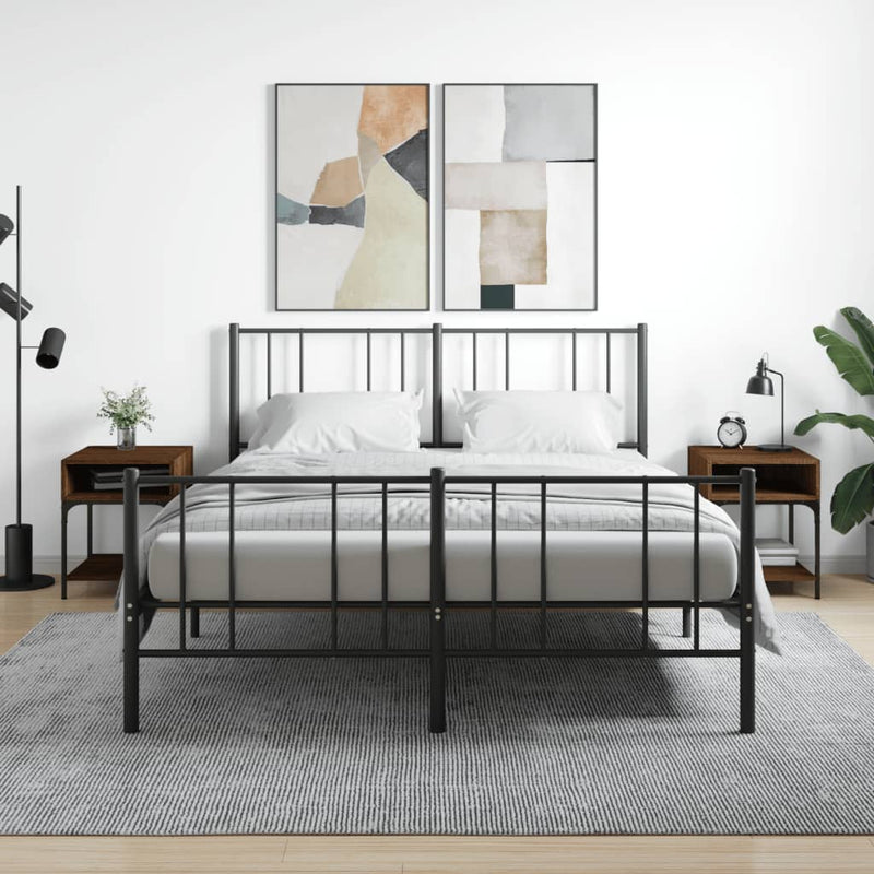 Nachtkastjes 2 st 40x41x50 cm bewerkt hout bruin eikenkleur MeubelReus