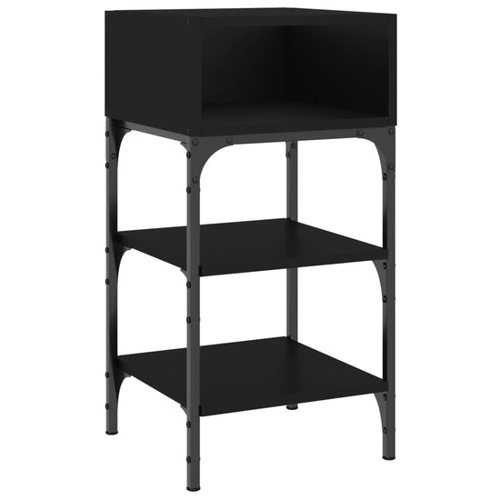 Nachtkastjes 2 st 35x34,5x70 cm bewerkt hout zwart MeubelReus