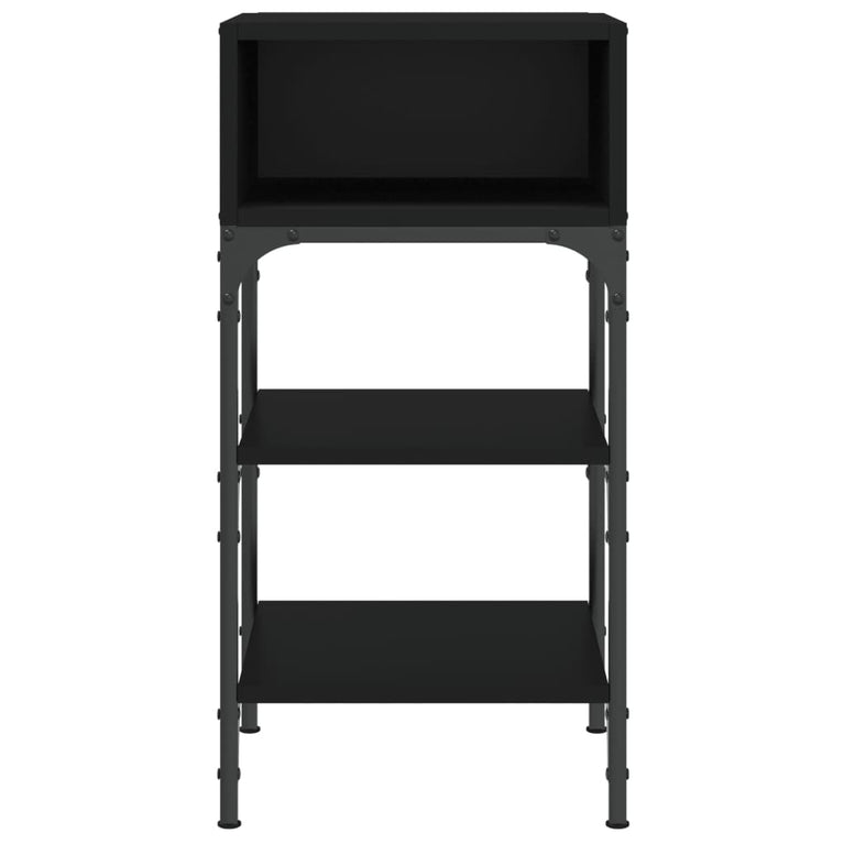 Nachtkastjes 2 st 35x34,5x70 cm bewerkt hout zwart MeubelReus