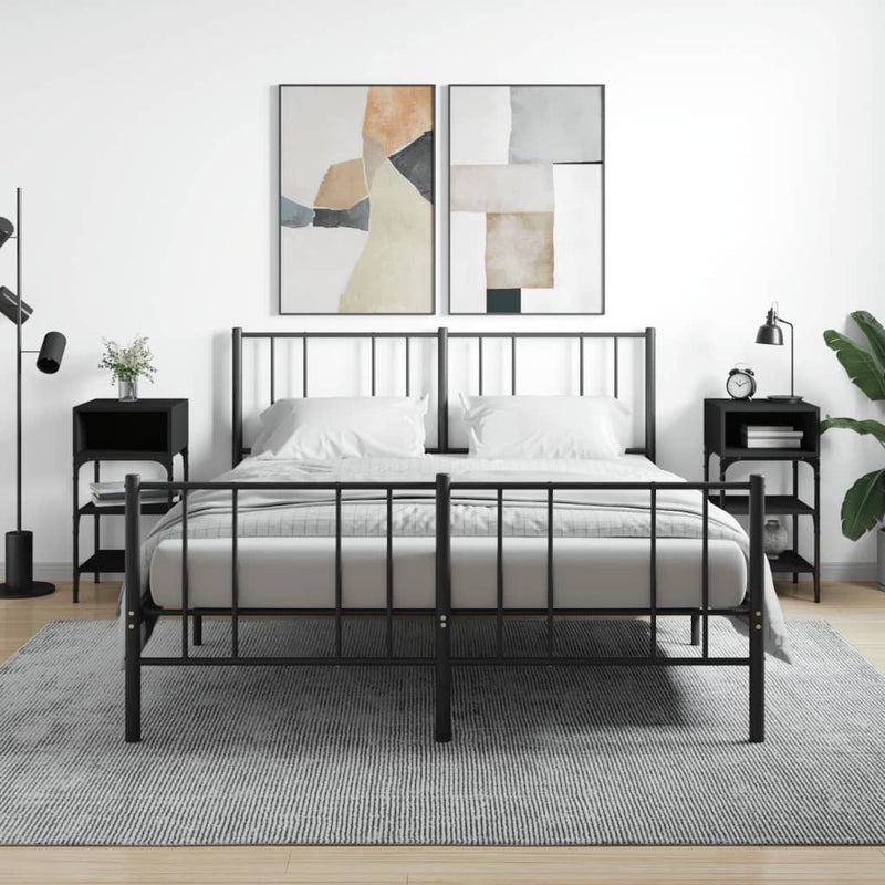 Nachtkastjes 2 st 35x34,5x70 cm bewerkt hout zwart MeubelReus