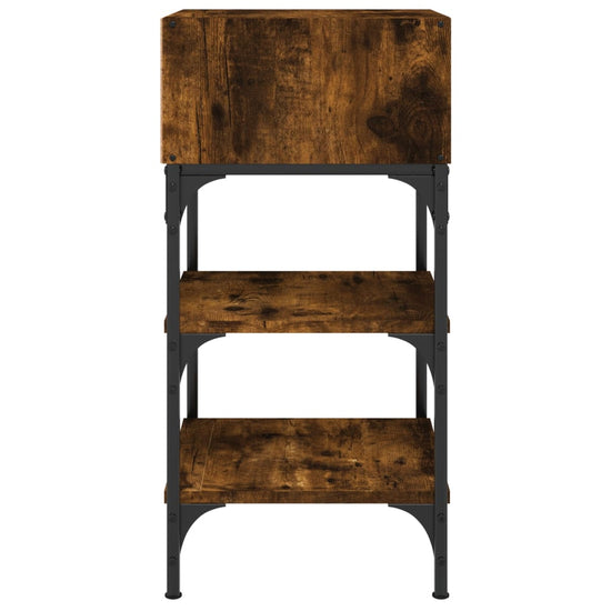 Nachtkastjes 2 st 35x34,5x70 cm bewerkt hout gerookt eikenkleur MeubelReus