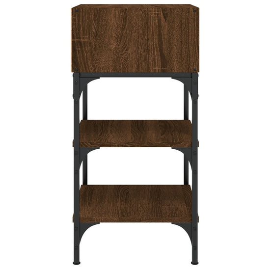 Nachtkastje 35x34,5x70 cm bewerkt hout bruin eikenkleurig MeubelReus