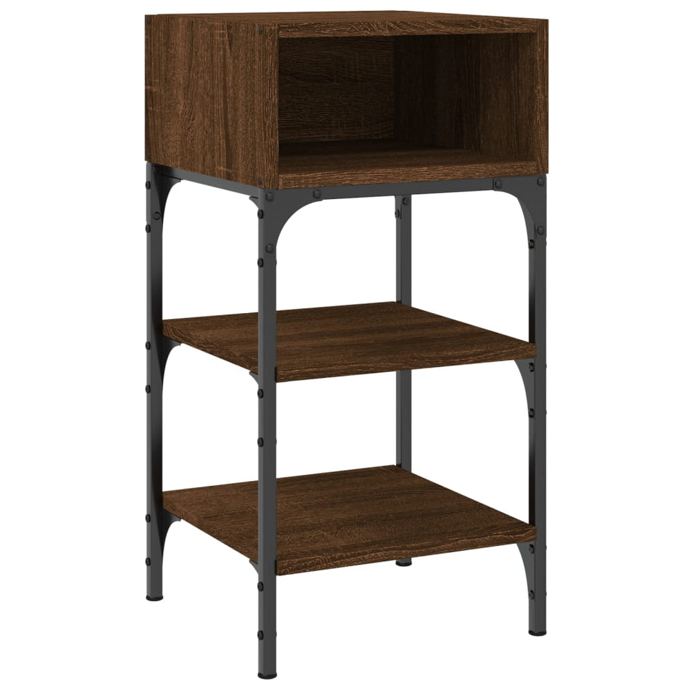Nachtkastjes 2 st 35x34,5x70 cm bewerkt hout bruin eikenkleur MeubelReus