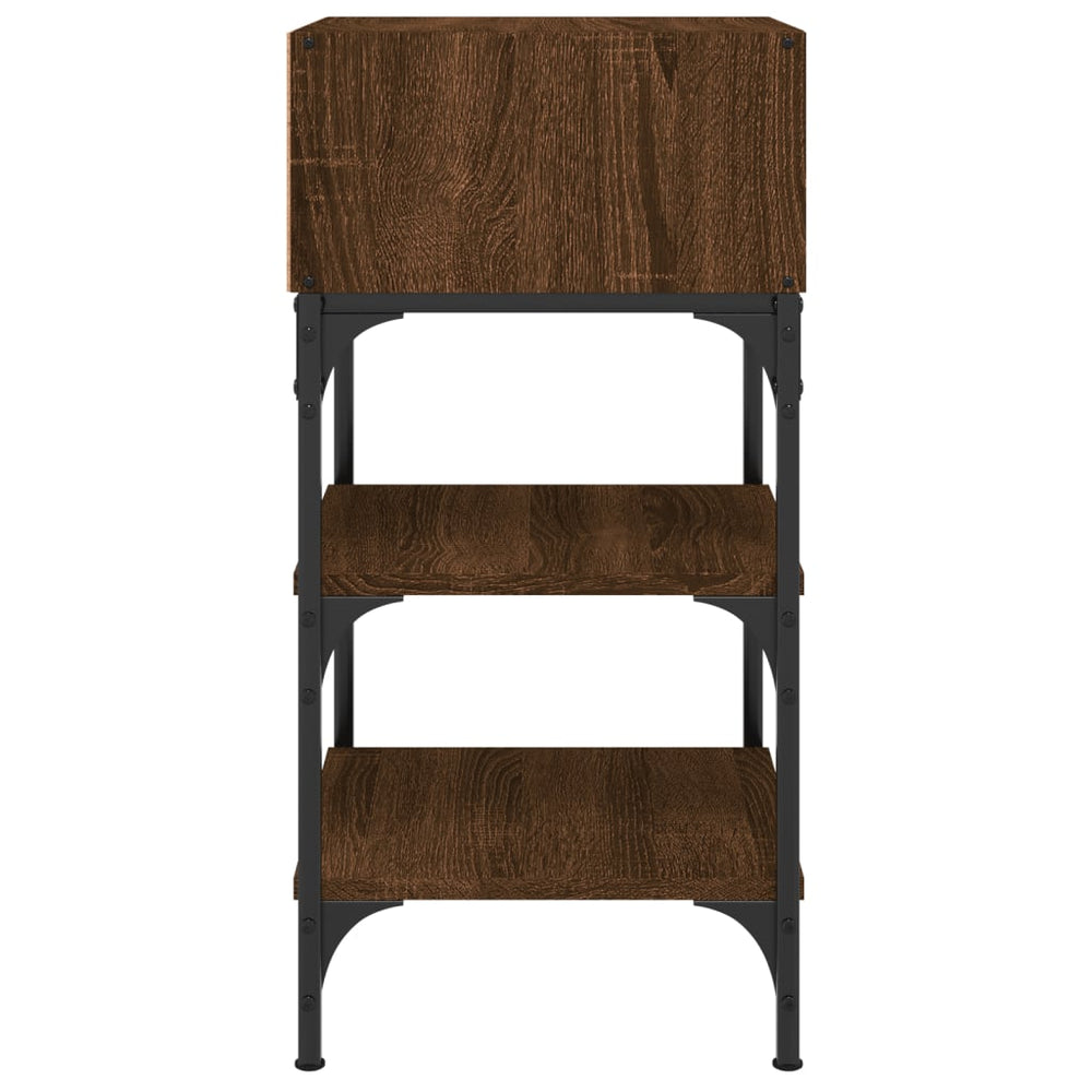 Nachtkastjes 2 st 35x34,5x70 cm bewerkt hout bruin eikenkleur MeubelReus