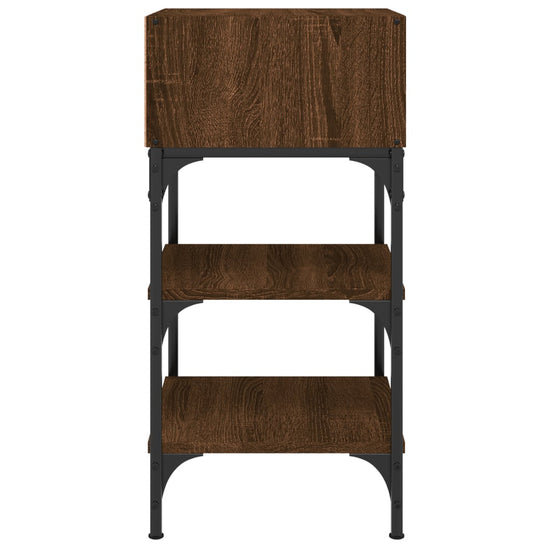 Nachtkastjes 2 st 35x34,5x70 cm bewerkt hout bruin eikenkleur MeubelReus