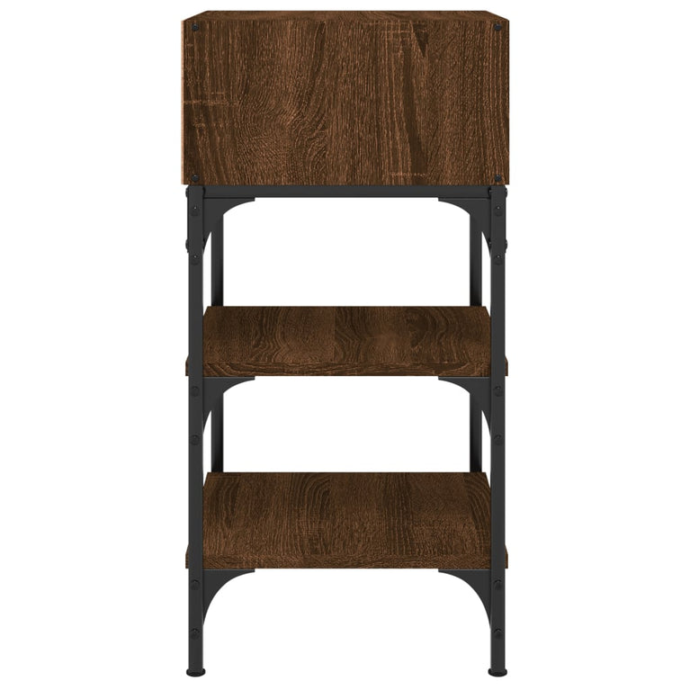 Nachtkastjes 2 st 35x34,5x70 cm bewerkt hout bruin eikenkleur MeubelReus