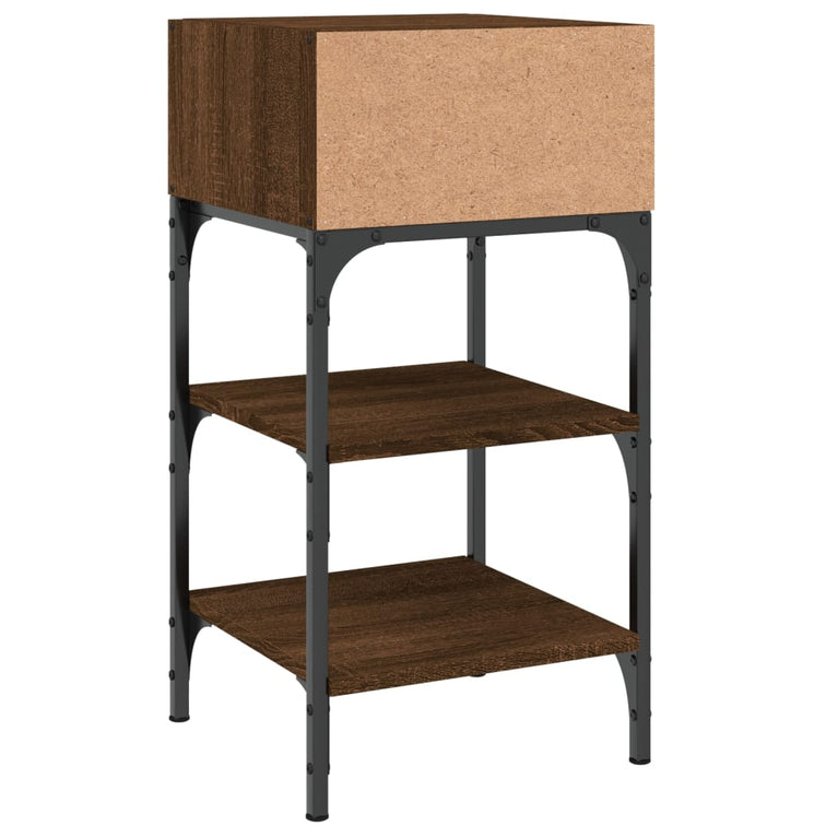 Nachtkastjes 2 st 35x34,5x70 cm bewerkt hout bruin eikenkleur MeubelReus