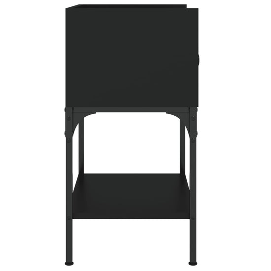 Nachtkastjes 2 st 40,5x31x60 cm bewerkt hout zwart MeubelReus