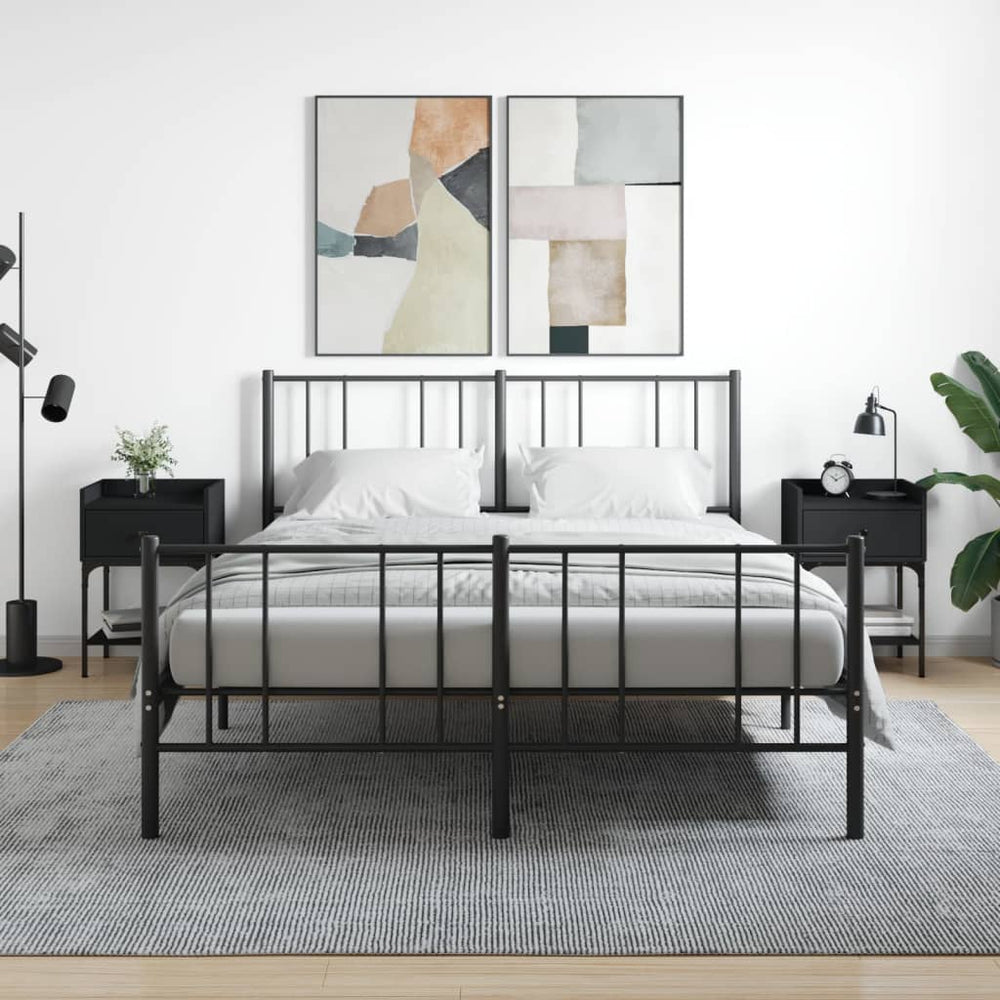 Nachtkastjes 2 st 40,5x31x60 cm bewerkt hout zwart MeubelReus