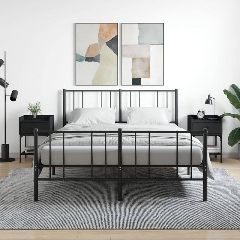 Nachtkastjes 2 st 40,5x31x60 cm bewerkt hout zwart MeubelReus