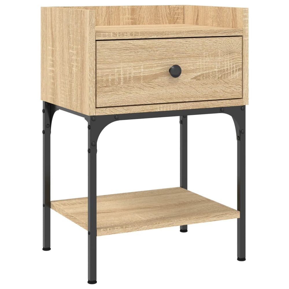 Nachtkastjes 2 st 40,5x31x60 cm bewerkt hout sonoma eikenkleur MeubelReus