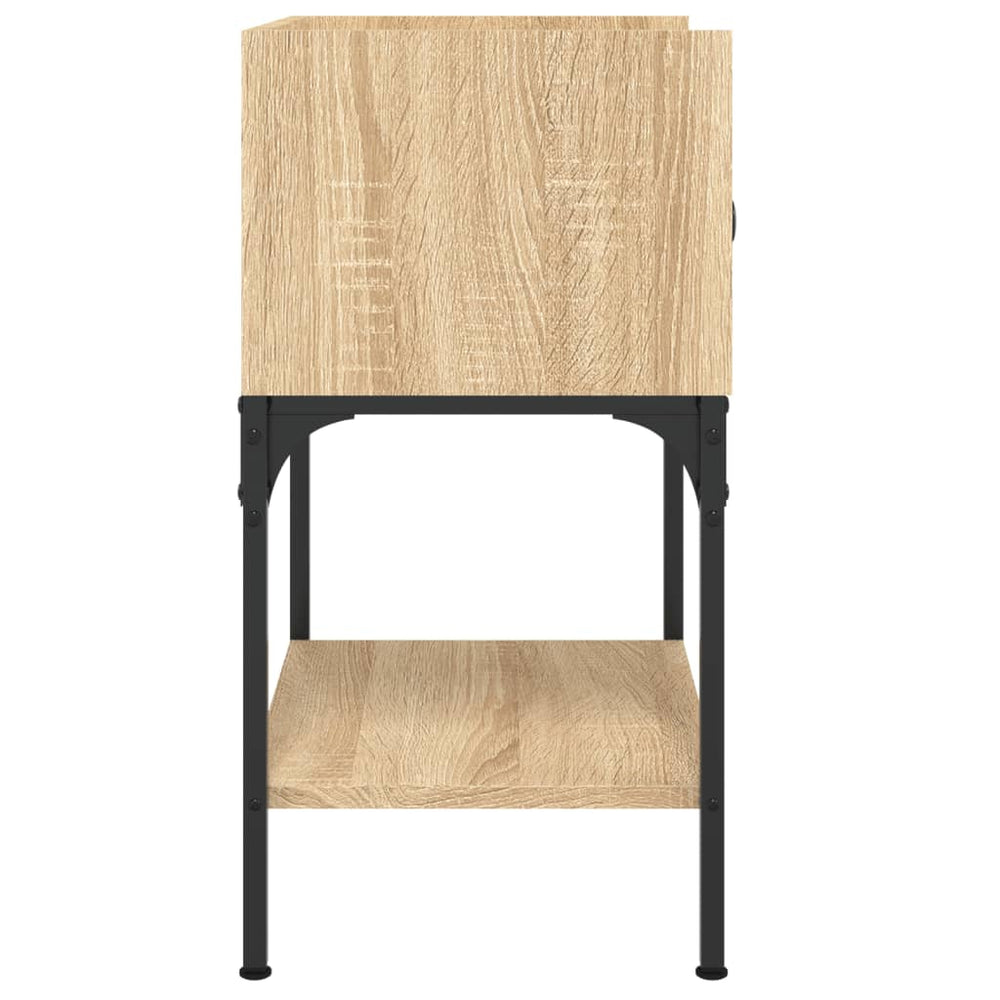 Nachtkastjes 2 st 40,5x31x60 cm bewerkt hout sonoma eikenkleur MeubelReus