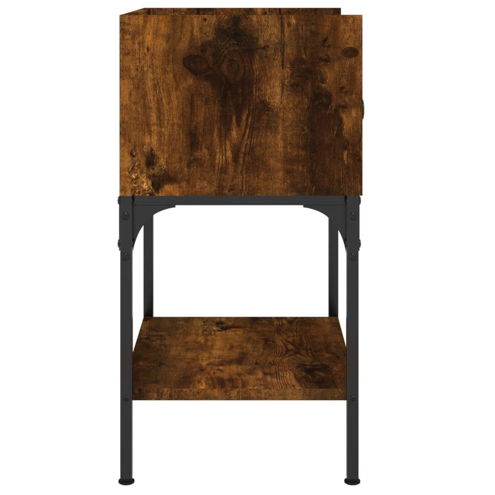 Nachtkastjes 2 st 40,5x31x60 cm bewerkt hout gerookt eikenkleur MeubelReus
