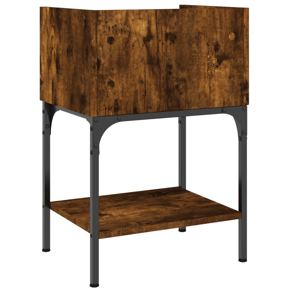 Nachtkastjes 2 st 40,5x31x60 cm bewerkt hout gerookt eikenkleur MeubelReus