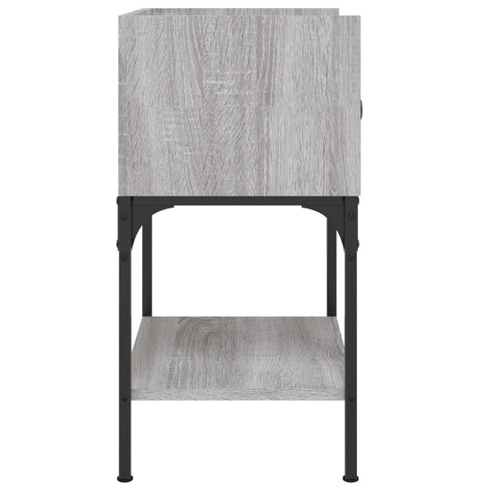 Nachtkastje 40,5x31x60 cm bewerkt hout grijs sonoma MeubelReus