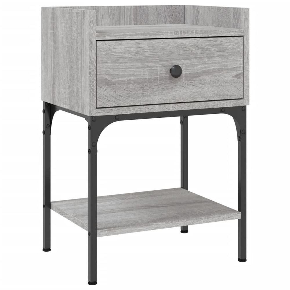 Nachtkastjes 2 st 40,5x31x60 cm bewerkt hout grijs sonoma eiken MeubelReus