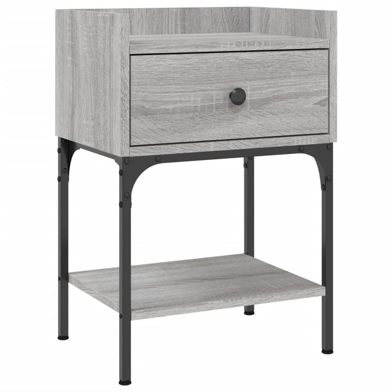 Nachtkastjes 2 st 40,5x31x60 cm bewerkt hout grijs sonoma eiken MeubelReus