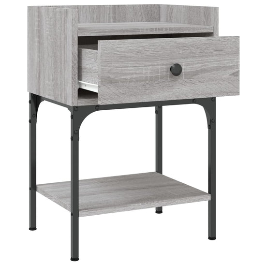 Nachtkastjes 2 st 40,5x31x60 cm bewerkt hout grijs sonoma eiken MeubelReus