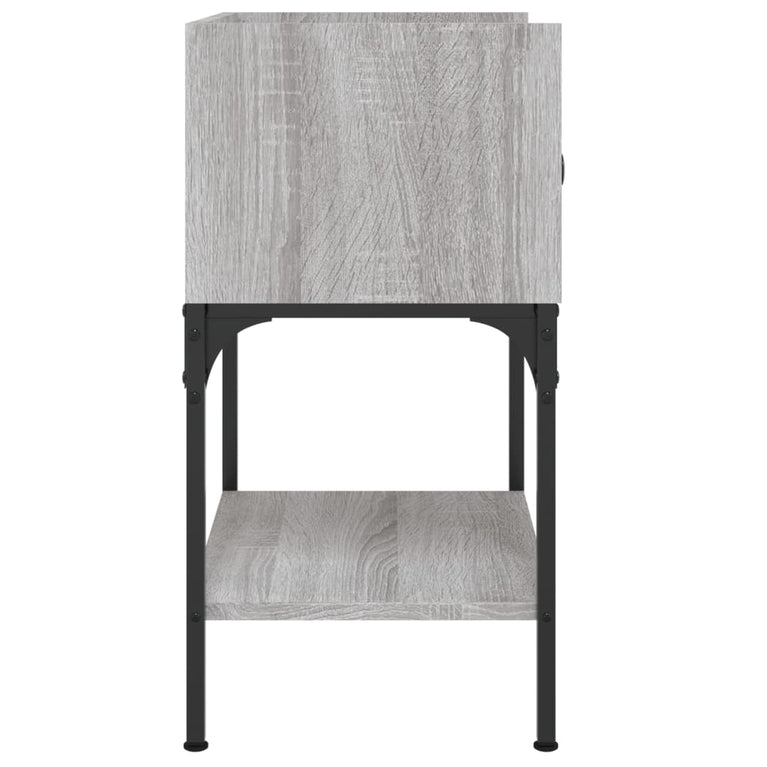 Nachtkastjes 2 st 40,5x31x60 cm bewerkt hout grijs sonoma eiken MeubelReus