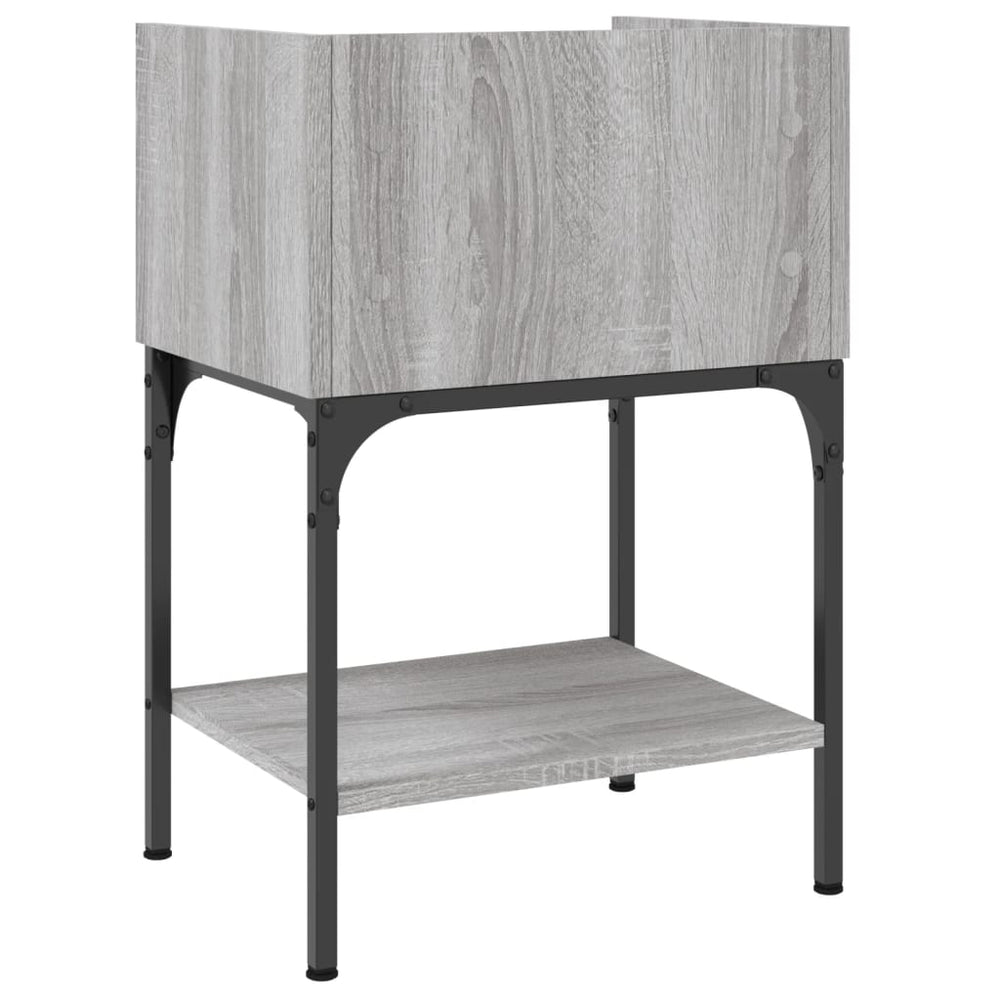 Nachtkastjes 2 st 40,5x31x60 cm bewerkt hout grijs sonoma eiken MeubelReus