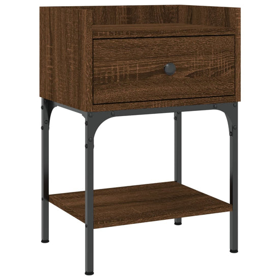 Nachtkastjes 2 st 40,5x31x60 cm bewerkt hout bruin eikenkleur MeubelReus
