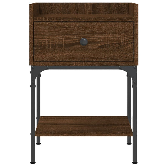 Nachtkastjes 2 st 40,5x31x60 cm bewerkt hout bruin eikenkleur MeubelReus