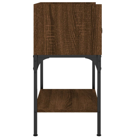 Nachtkastjes 2 st 40,5x31x60 cm bewerkt hout bruin eikenkleur MeubelReus