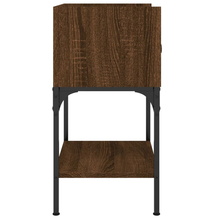 Nachtkastjes 2 st 40,5x31x60 cm bewerkt hout bruin eikenkleur MeubelReus