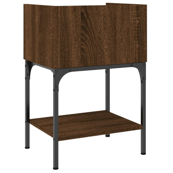 Nachtkastjes 2 st 40,5x31x60 cm bewerkt hout bruin eikenkleur MeubelReus