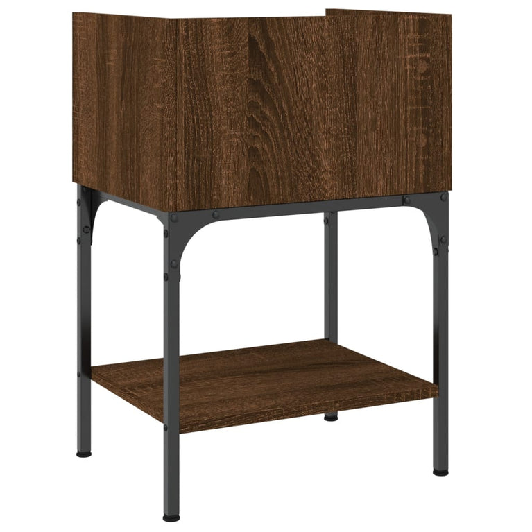 Nachtkastjes 2 st 40,5x31x60 cm bewerkt hout bruin eikenkleur MeubelReus